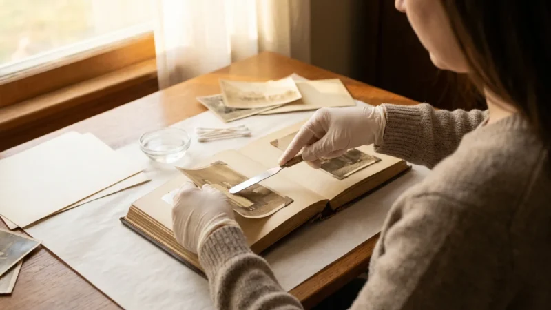 How to Remove Photos from Old Magnetic Albums Safely - guide