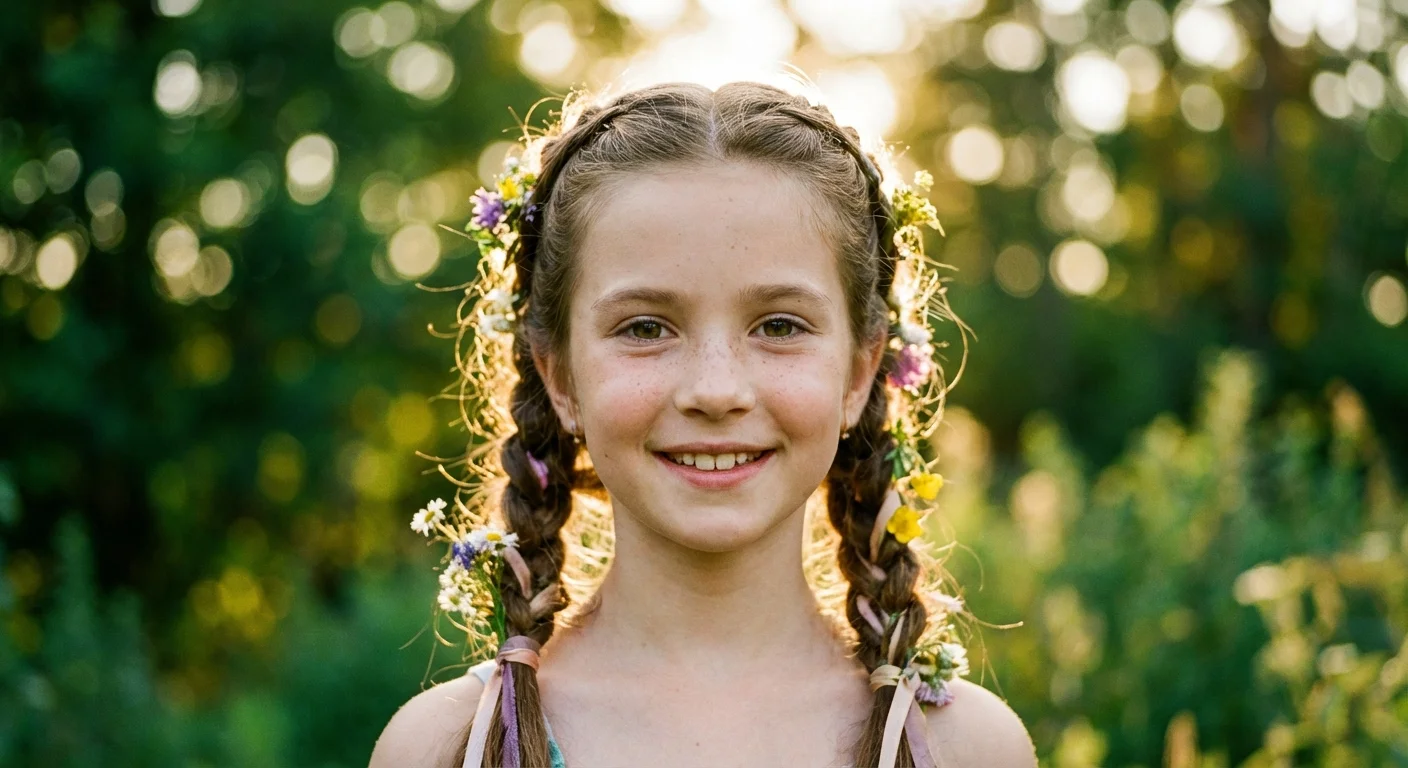 Close-up portrait of a girl with a beautifully blurred bokeh background.